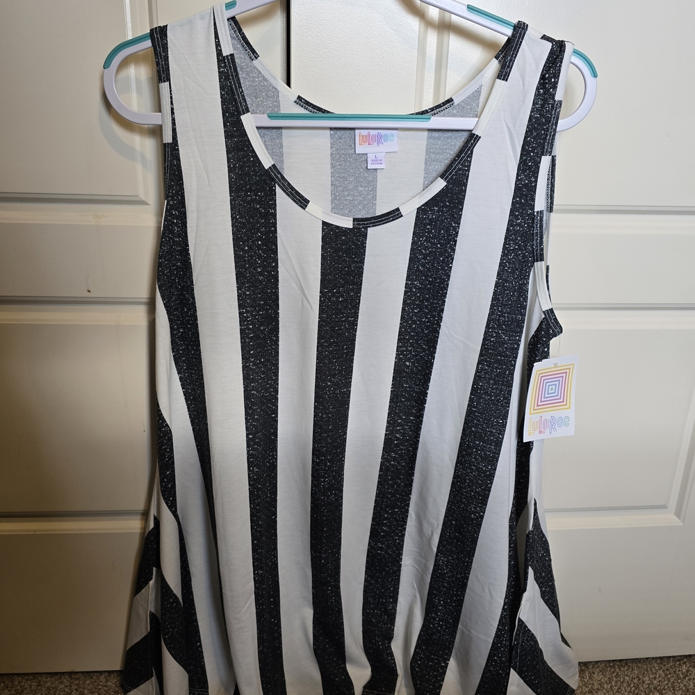 LuLaRoe Monochrome Striped Tank Top